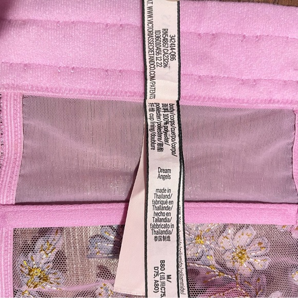 Victoria's Secret Pink Floral Embroidered Cap Sleeve Corset Top Women’s Medium - Picture 14 of 15